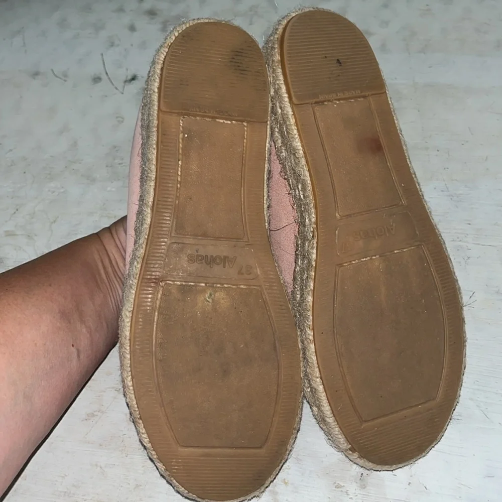 Alohas pink suede espadrilles shoe | size 7-7.5